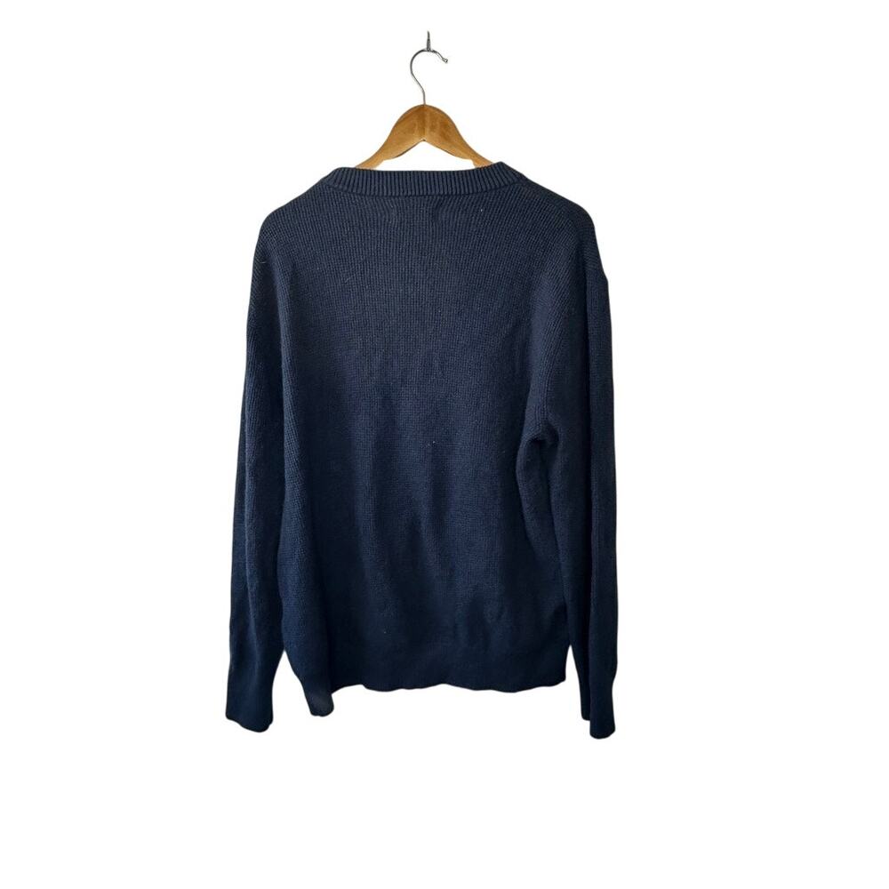 Precedent Cashmere Blend Navy Blue Long Sleeve Knit Sweater Men's XL - Picture 4 of 4